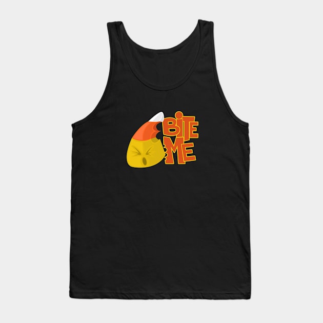 Bite Me - Candy Corn Tank Top by adamzworld